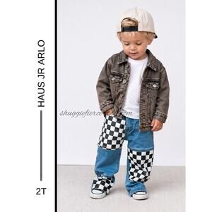 MSRP: $74✨ Haus Jr Arlo Grey Denim Jacket – Size 2T | Stretch Comfort ✨QUICKSHIP